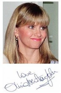 El análisis grafológico de Olivia Newton-John se apelotona.